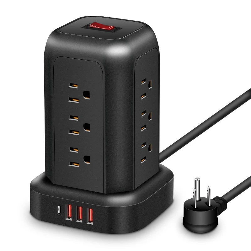 12 zásuvek Prodlužovací kabel US Power Strip