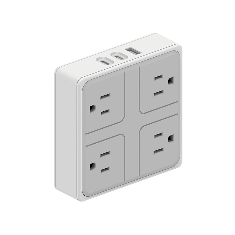 4 vývody US Wall Power Strip