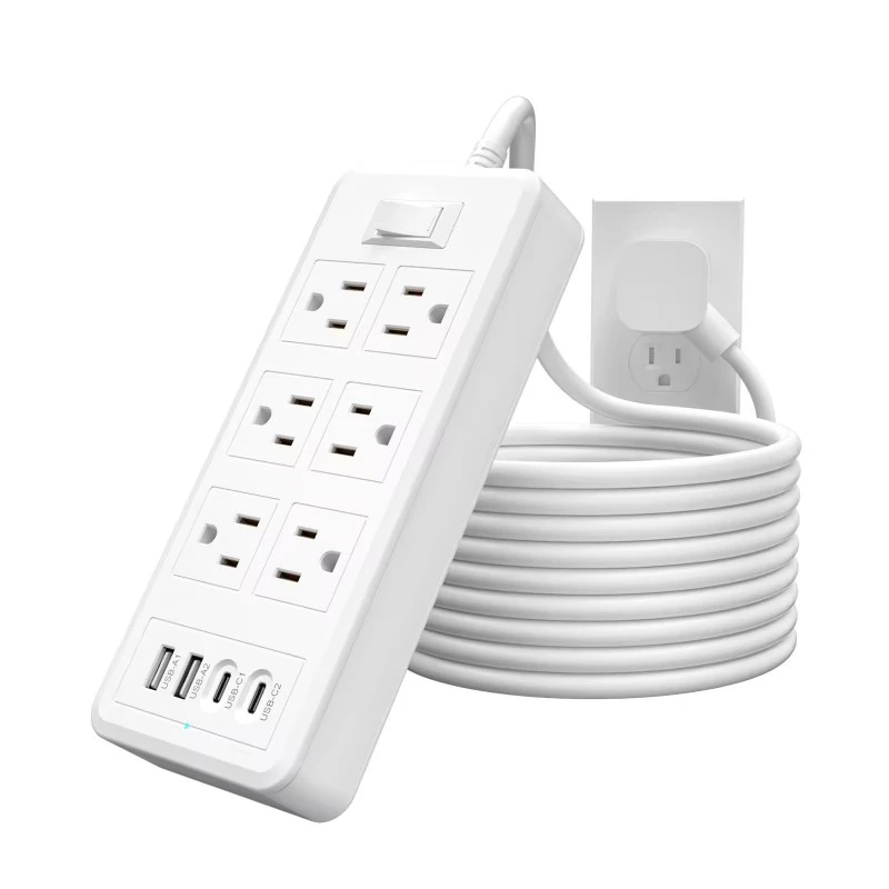 6 zásuvek 4 USB porty US Power Strip