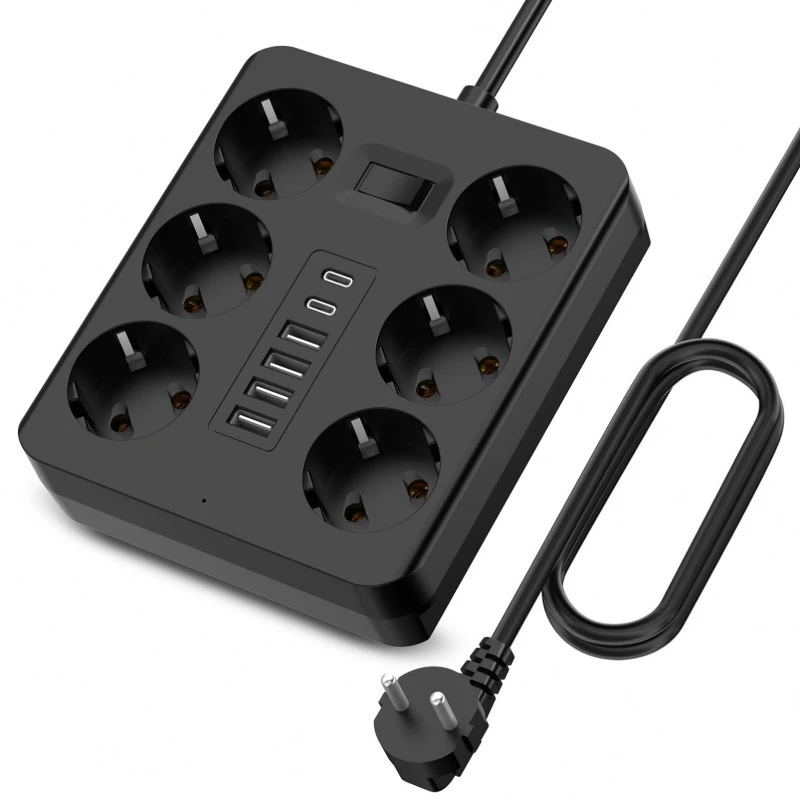 6 zásuvek EU Plug Power Strip