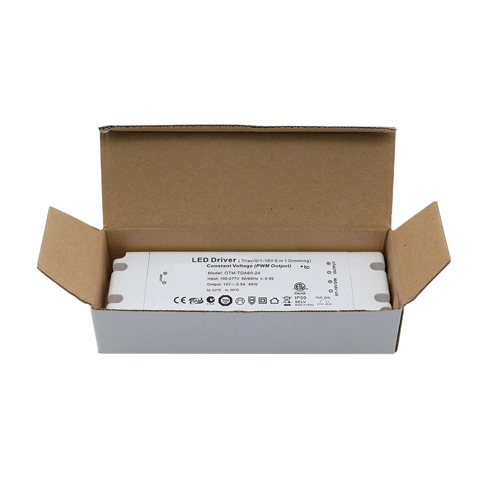 60W ultratenký triakový stmívatelný LED ovladač s konstantním napětím