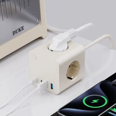 EU Power Strip s 25W PD USB 3 AC výstupy