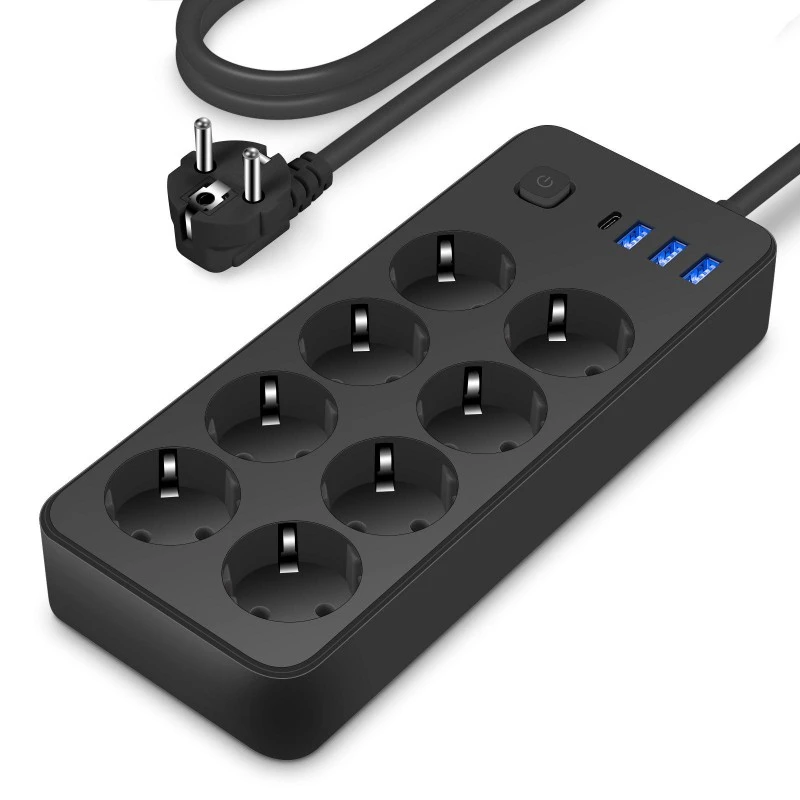 Standardní napájecí páska EU 8 AC se 4 porty USB