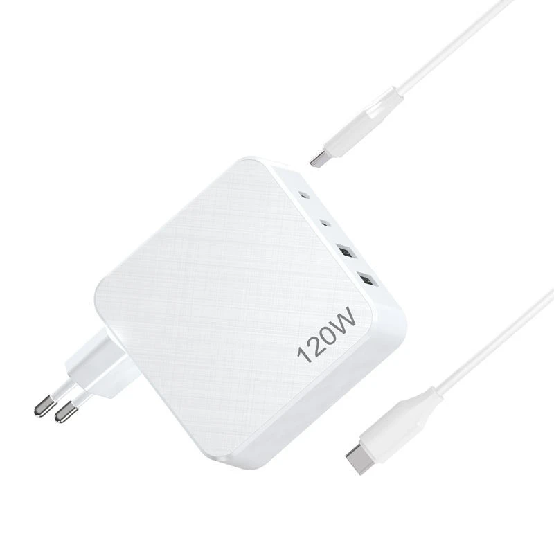 Víceportová nástěnná nabíječka pro notebooky 120W GaN USB C nabíječka