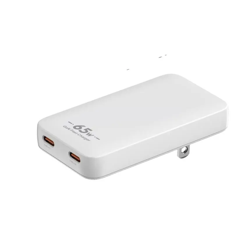 PD65W GaN USB-C Ultratenká nástěnná nabíječka se dvěma porty adaptéru