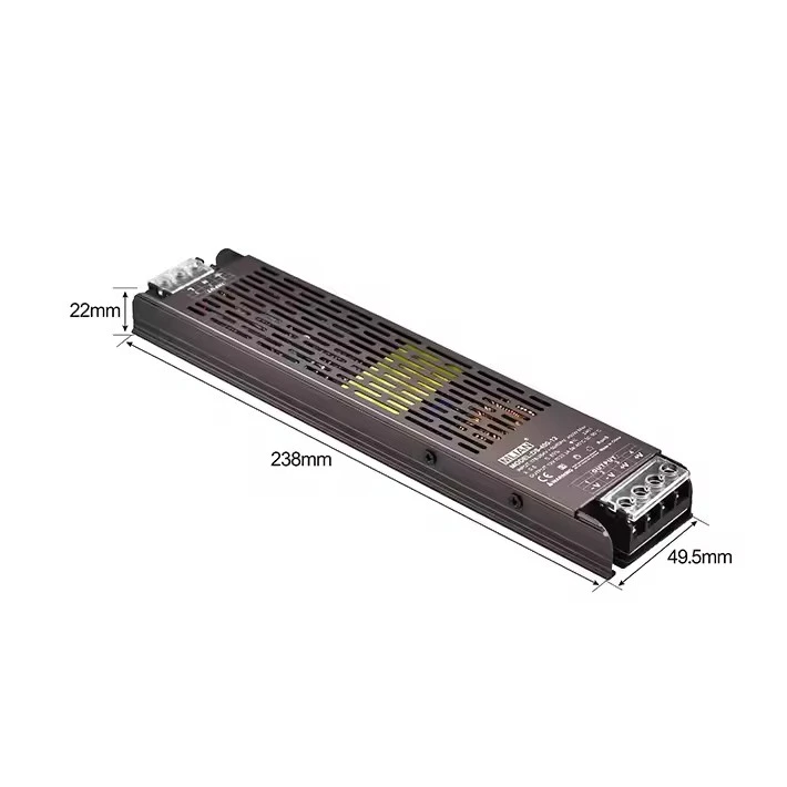 Ultra tenký nebo tenký 100W 12V/24V spínaný napájecí zdroj s jedním výstupem
